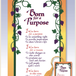 The Born for a Purpose laminated poster